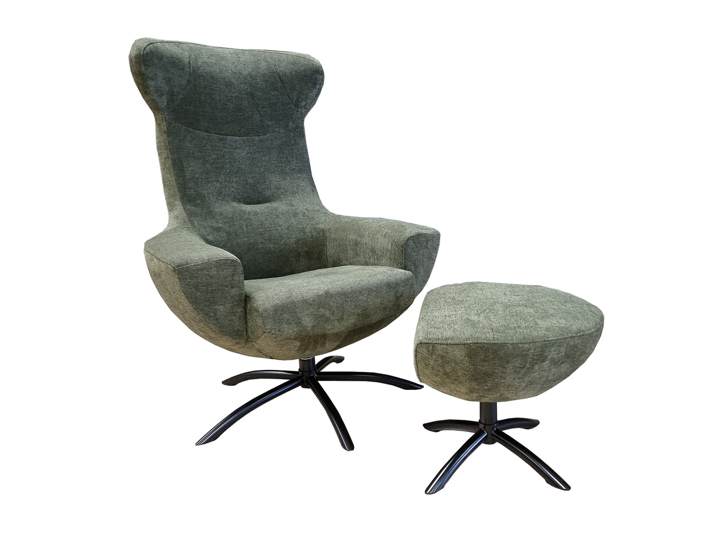 Baloo Chair and Ottoman by Fjords