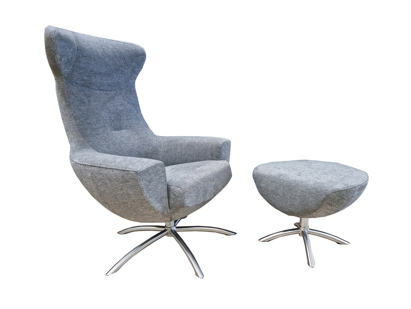 Baloo Chair and Ottoman by Fjords