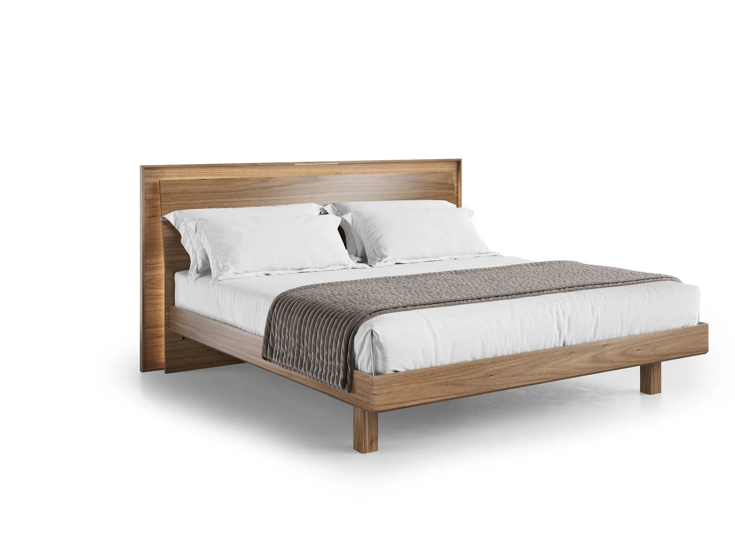 BDi KAVA 9619 King Bed in Natural Walnut