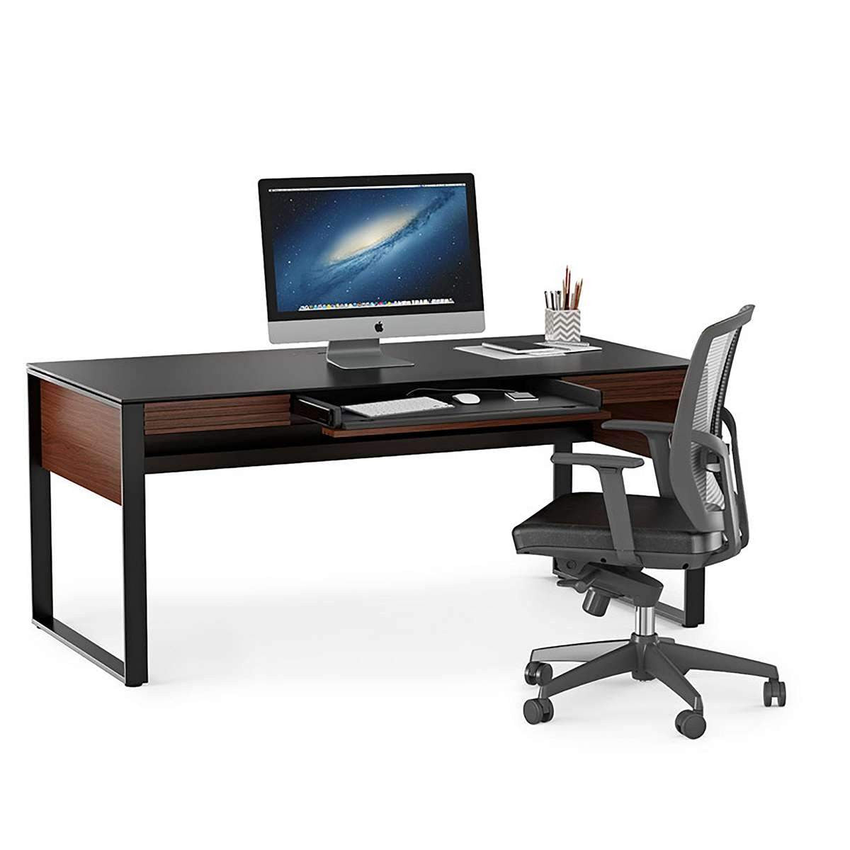 BDi Corridor™ 6521 Desk - Charcoal Stained Ash - Affordable Modern Furniture at By Design