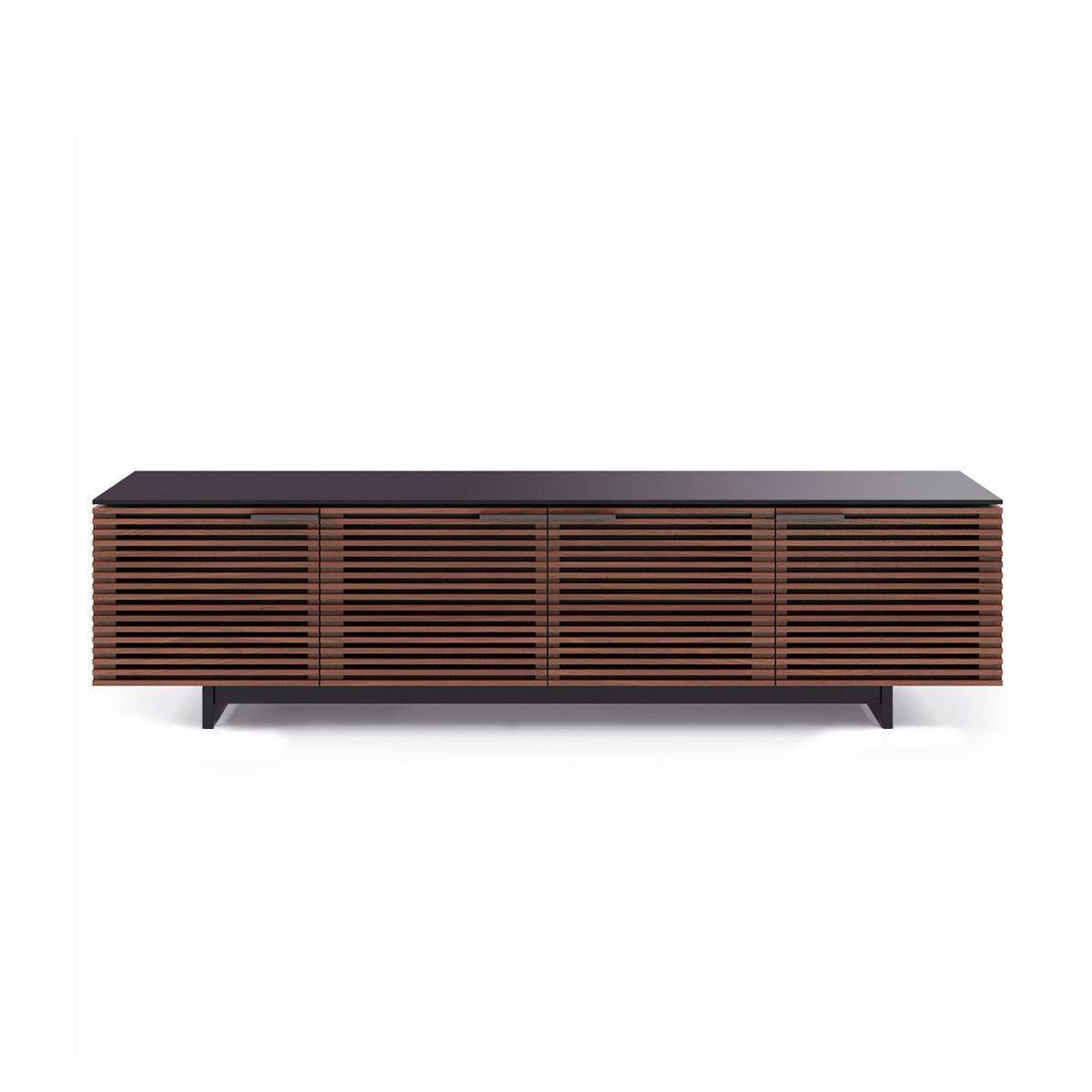BDi Corridor® 8173 - Quad Width Low Media Console - Chocolate Stained Walnut - Affordable Modern Furniture at By Design