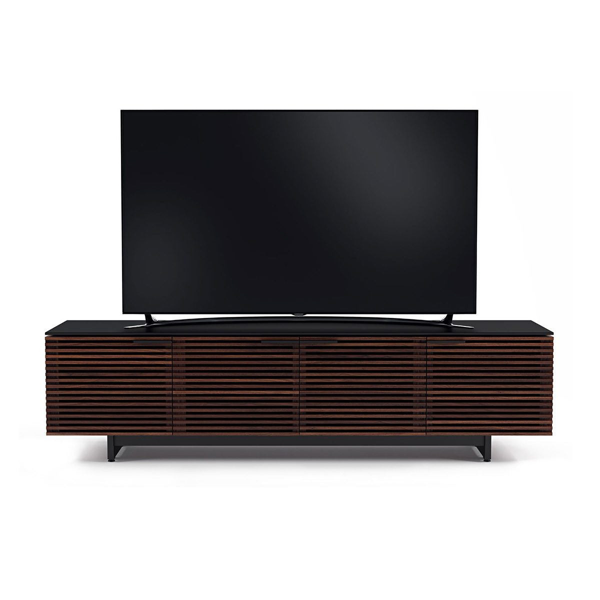 BDi Corridor® 8173 - Quad Width Low Media Console - Chocolate Stained Walnut - Affordable Modern Furniture at By Design