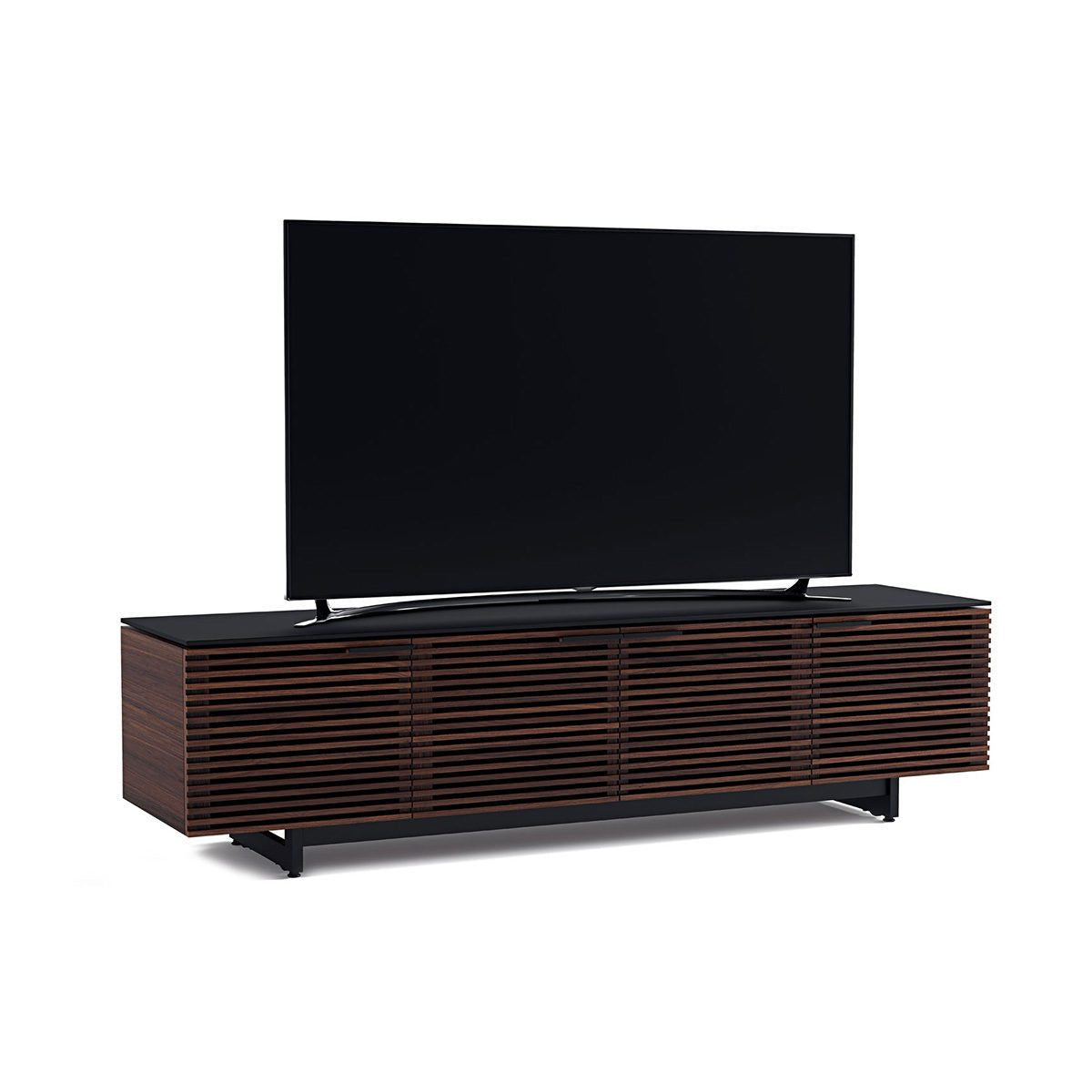 BDi Corridor® 8173 - Quad Width Low Media Console - Chocolate Stained Walnut - Affordable Modern Furniture at By Design