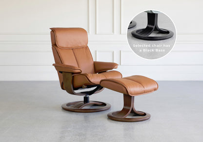 H2 Seating CAPTAIN Leather Recliner with Ottoman (QS)