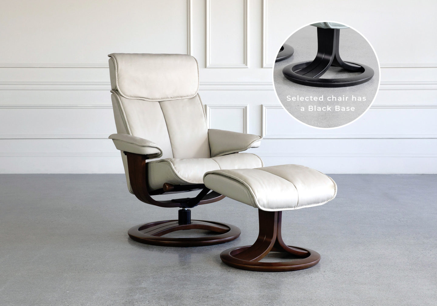 H2 Seating CAPTAIN Leather Recliner with Ottoman (QS)
