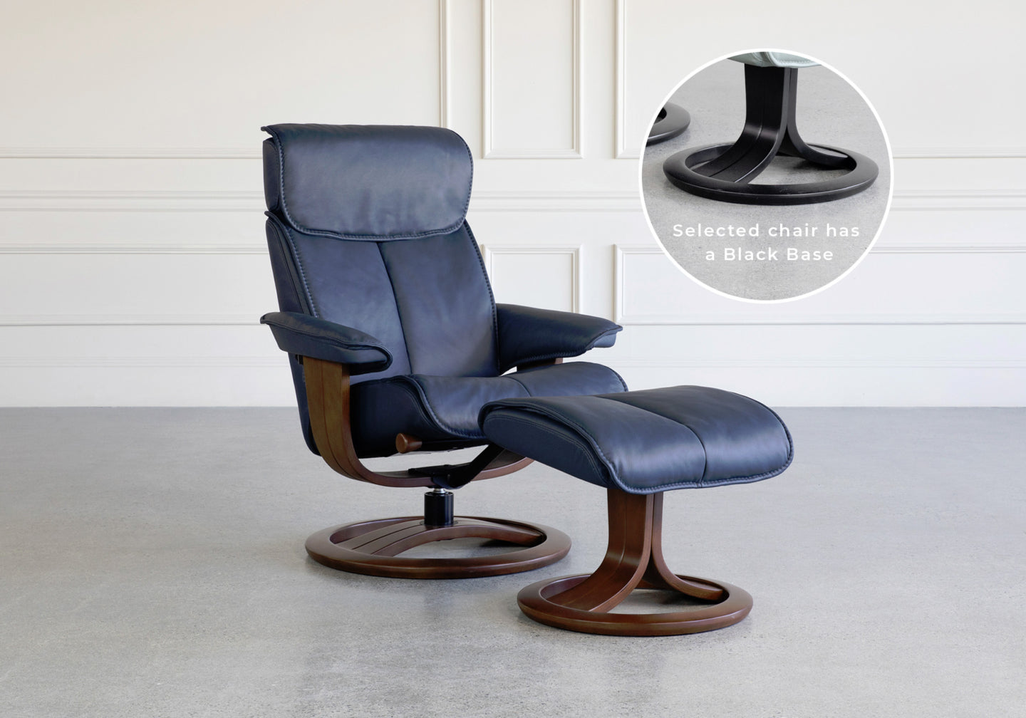 H2 Seating CAPTAIN Leather Recliner with Ottoman (QS)
