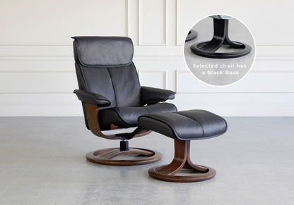 H2 Seating CAPTAIN Leather Recliner with Ottoman (QS)