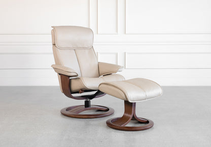H2 Seating CAPTAIN Leather Recliner with Ottoman (QS)