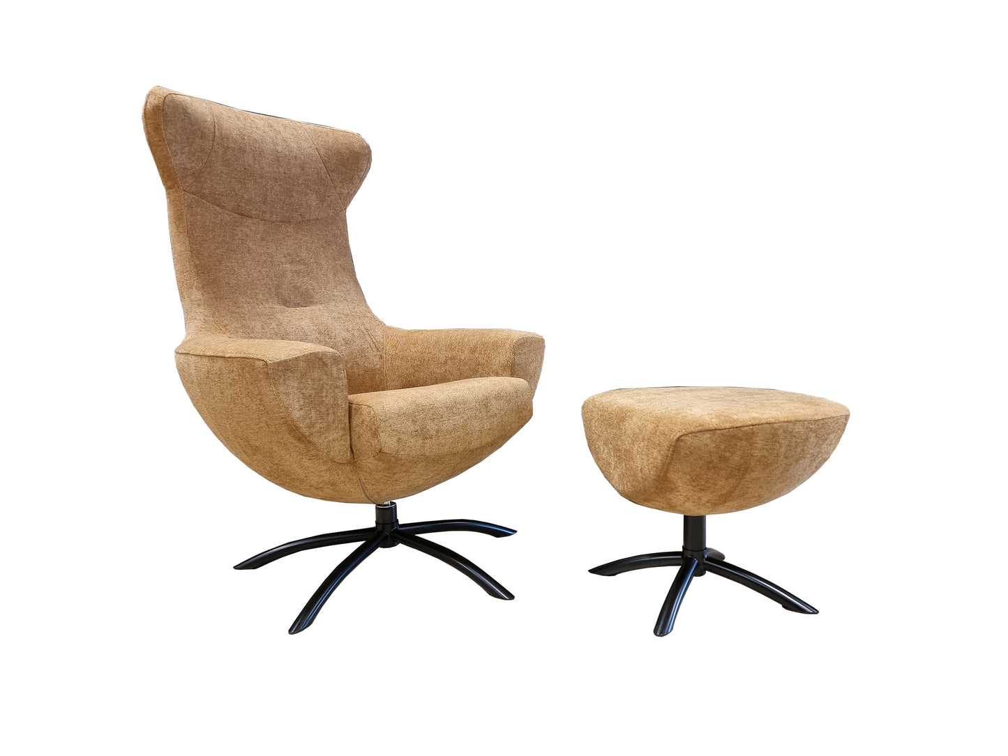 Baloo Chair and Ottoman by Fjords