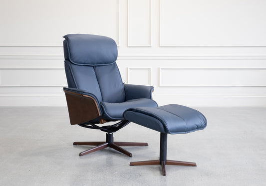 H2 Seating MILAN Leather Recliner with Ottoman (QS)