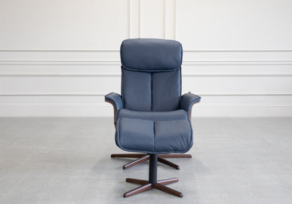 H2 Seating MILAN Leather Recliner with Ottoman (QS)