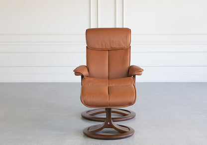 H2 Seating CAPTAIN Leather Recliner with Ottoman (QS)