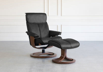 H2 Seating CAPTAIN Leather Recliner with Ottoman (QS)