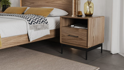 BDi Linq 9181 Nightstand 22" in Natural Walnut