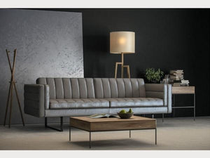 Moroni Orson 582 Sofa in Grey, Top grain leather - Affordable Modern Furniture at By Design 