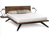 Astrid Bed with Two Shelf Nightstands and Single Adjustable Headboard by Copeland Furniture (In-stock) - Affordable Modern Furniture at By Design 