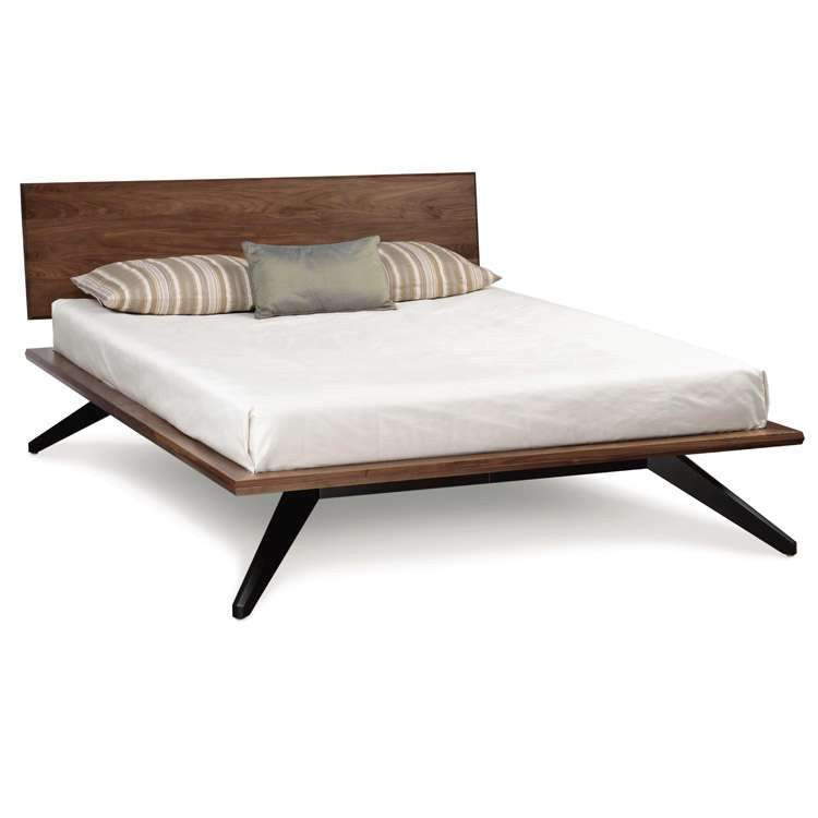 Astrid Bed with Two Shelf Nightstands and Single Adjustable Headboard by Copeland Furniture (In-stock) - Affordable Modern Furniture at By Design 