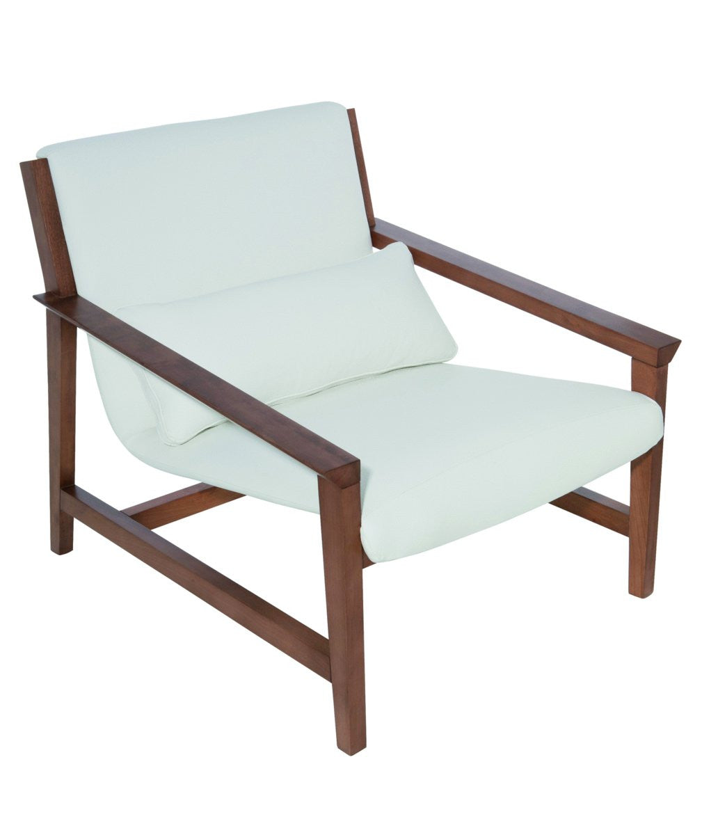 Nuevo Bethany Lounger in White Leather - Affordable Modern Furniture at By Design 