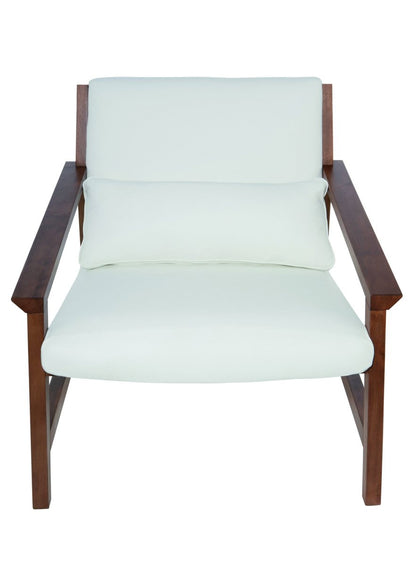 Nuevo Bethany Lounger in White Leather - Affordable Modern Furniture at By Design 