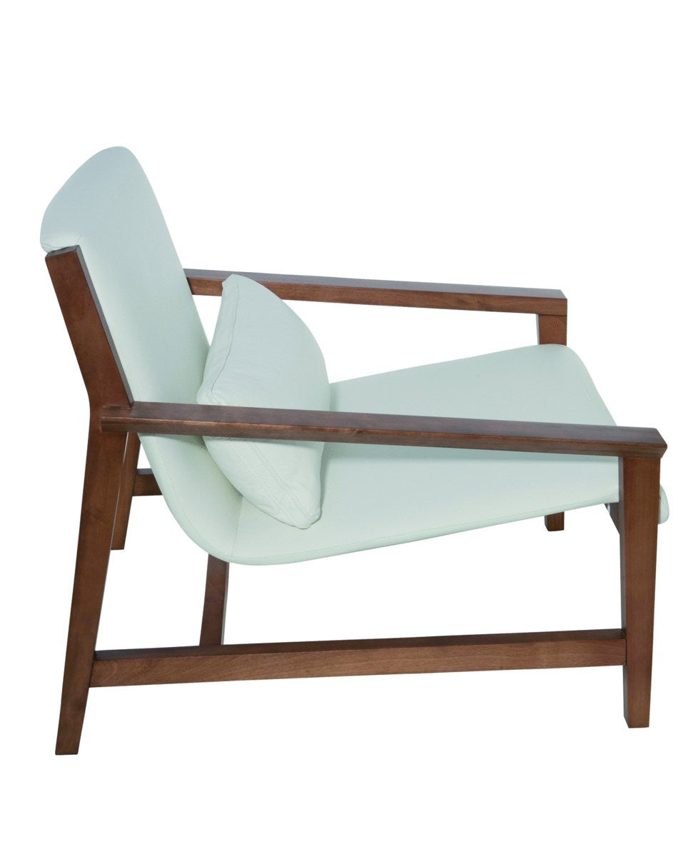 Nuevo Bethany Lounger in White Leather - Affordable Modern Furniture at By Design 