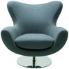 Nuevo Conner Lounge Chair in Light Grey Wool Upholstery - Affordable Modern Furniture at By Design 