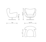 Nuevo Conner Lounge Chair in Light Grey Wool Upholstery - Affordable Modern Furniture at By Design 