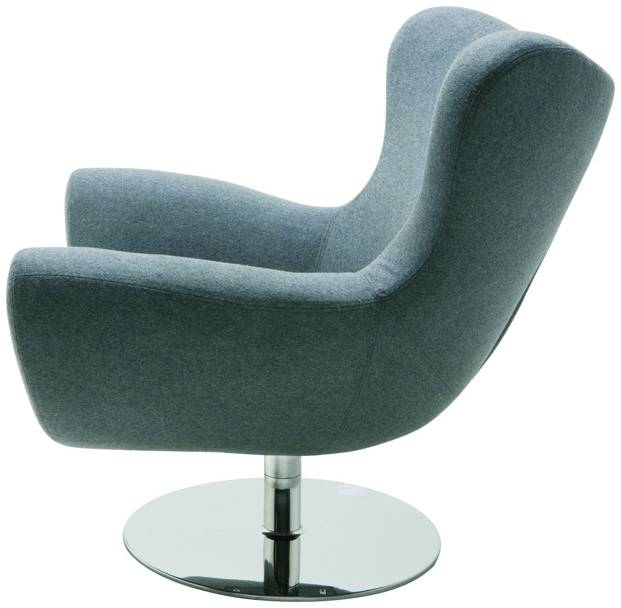 Nuevo Conner Lounge Chair in Light Grey Wool Upholstery - Affordable Modern Furniture at By Design 