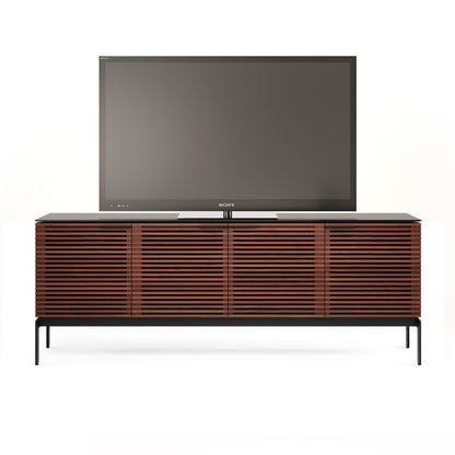 BDi Corridor® SV 7129 - Quad Media Console - Charcoal Stained Ash - Affordable Modern Furniture at By Design 