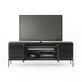 BDi Corridor® SV 7129 - Quad Media Console - Charcoal Stained Ash - Affordable Modern Furniture at By Design 