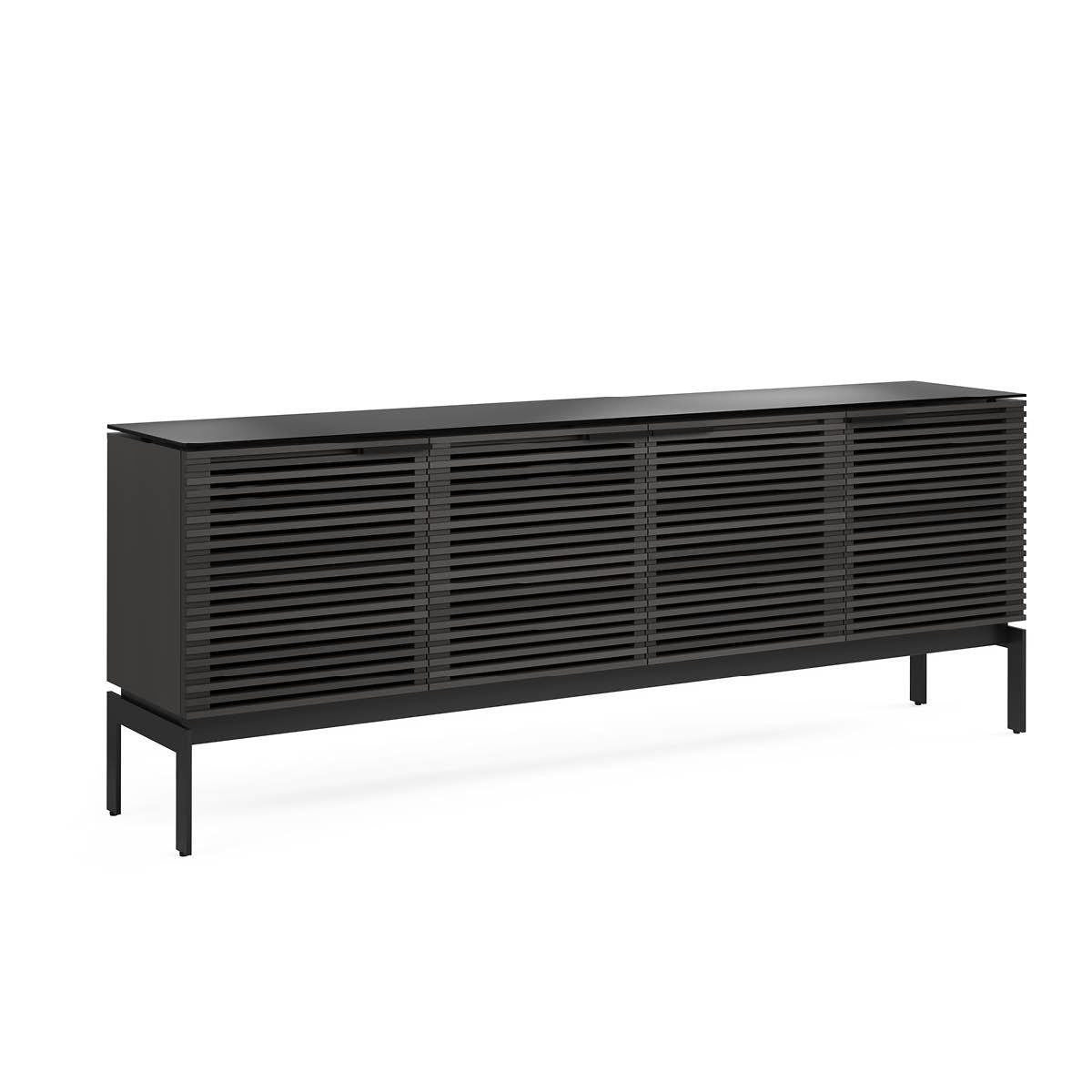 BDi Corridor® SV 7129 - Quad Media Console - Charcoal Stained Ash - Affordable Modern Furniture at By Design 