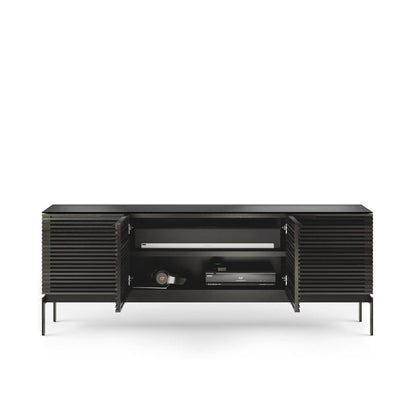 BDi Corridor® SV 7129 - Quad Media Console - Charcoal Stained Ash - Affordable Modern Furniture at By Design 