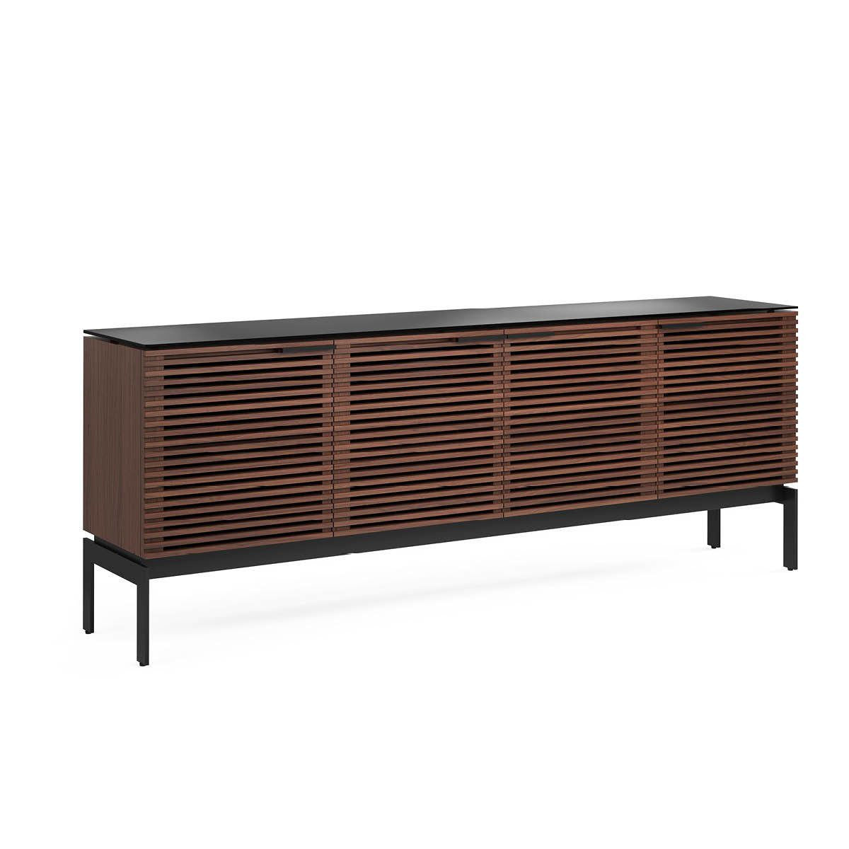 BDi Corridor® SV 7129 - Quad Media Console - Charcoal Stained Ash - Affordable Modern Furniture at By Design 