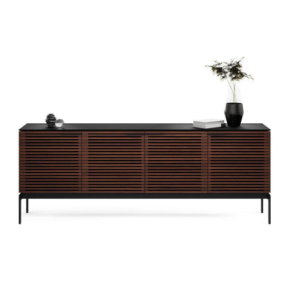 BDi Corridor® SV 7129 - Quad Media Console - Charcoal Stained Ash - Affordable Modern Furniture at By Design 