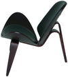Nuevo Artemis Lounger Chair in Black Leather and American Walnut - Affordable Modern Furniture at By Design 
