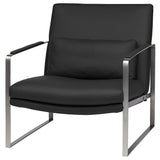 Leonardo Lounger Chair with Stainless Steel Base by Nuevo + 3 colors - Affordable Modern Furniture at By Design 