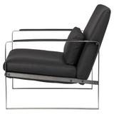 Leonardo Lounger Chair with Stainless Steel Base by Nuevo + 3 colors - Affordable Modern Furniture at By Design 