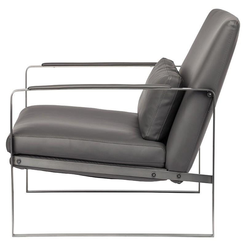 Leonardo Lounger Chair with Stainless Steel Base by Nuevo + 3 colors - Affordable Modern Furniture at By Design 