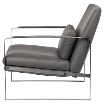 Leonardo Lounger Chair with Stainless Steel Base by Nuevo + 3 colors - Affordable Modern Furniture at By Design 