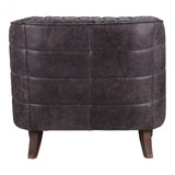 Malo Tufted Leather Chair - Antique Ebony - Affordable Modern Furniture at By Design 