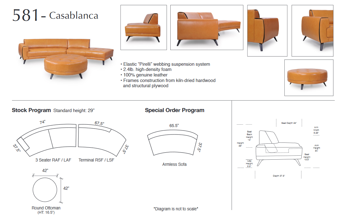 Casablanca 581 Sectional by Moroni