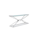 Lievo Chandler Console Table - Polished steel - Affordable Modern Furniture at By Design 