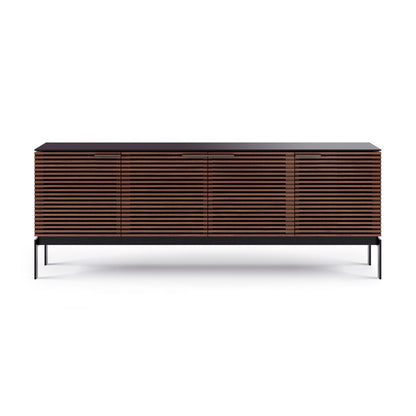 BDi Corridor® SV 7129 - Quad Media Console - Charcoal Stained Ash - Affordable Modern Furniture at By Design 