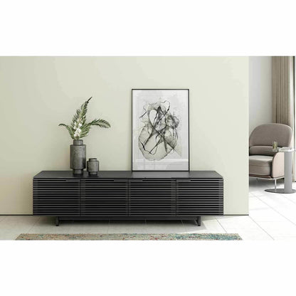 BDi Corridor® 8173 - Quad Width Low Media Console - Chocolate Stained Walnut - Affordable Modern Furniture at By Design 