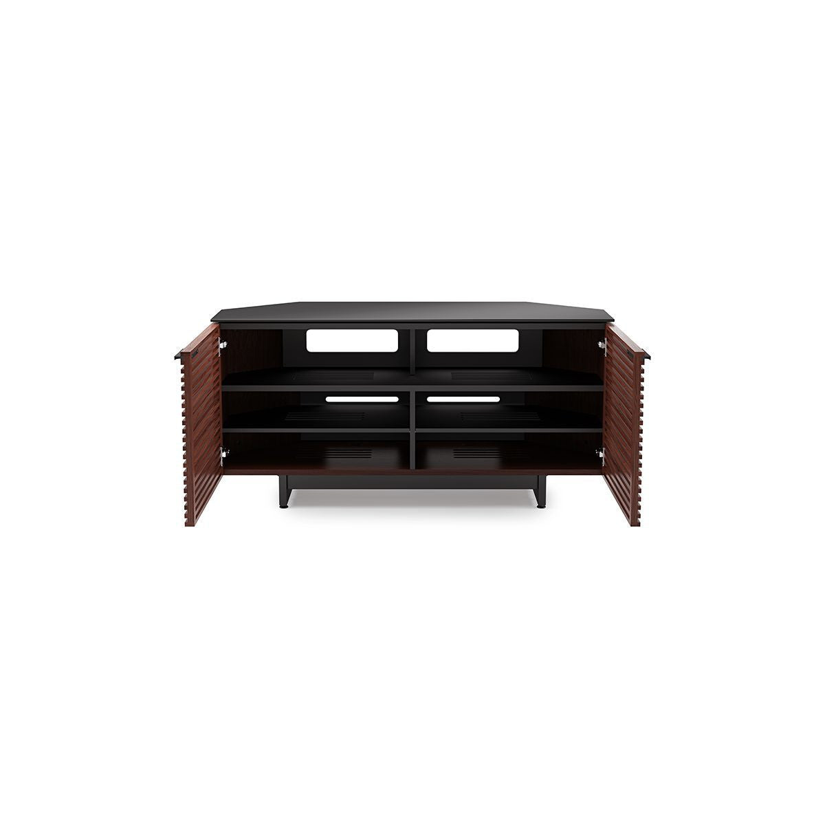 BDi Corridor® 8175 - Corner Media Cabinet - Chocolate Stained Walnut - Affordable Modern Furniture at By Design 