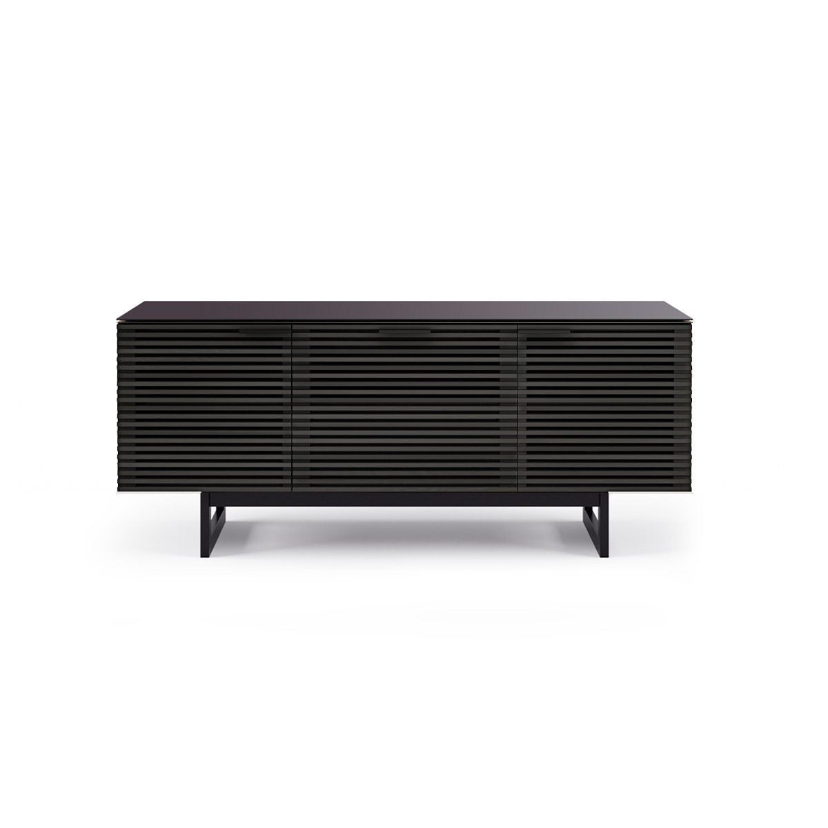 BDi Corridor® 8177 - Small Media Center - Charcoal Stained Ash - Affordable Modern Furniture at By Design 