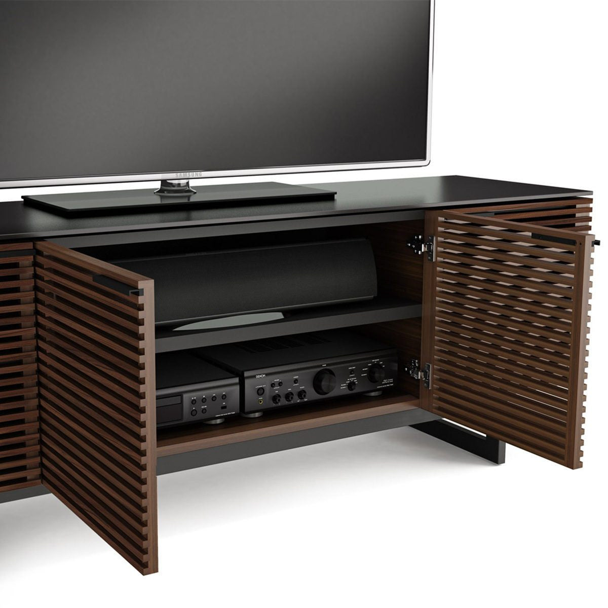 BDi Corridor® 8179 - Media Console - Charcoal Stained Ash - Affordable Modern Furniture at By Design 