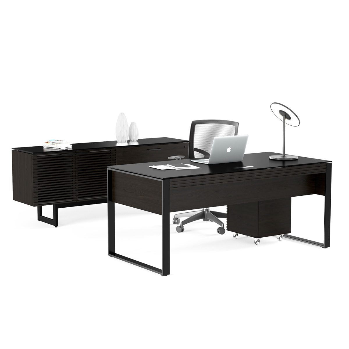 BDi Corridor™ 6521 Desk - Charcoal Stained Ash - Affordable Modern Furniture at By Design 