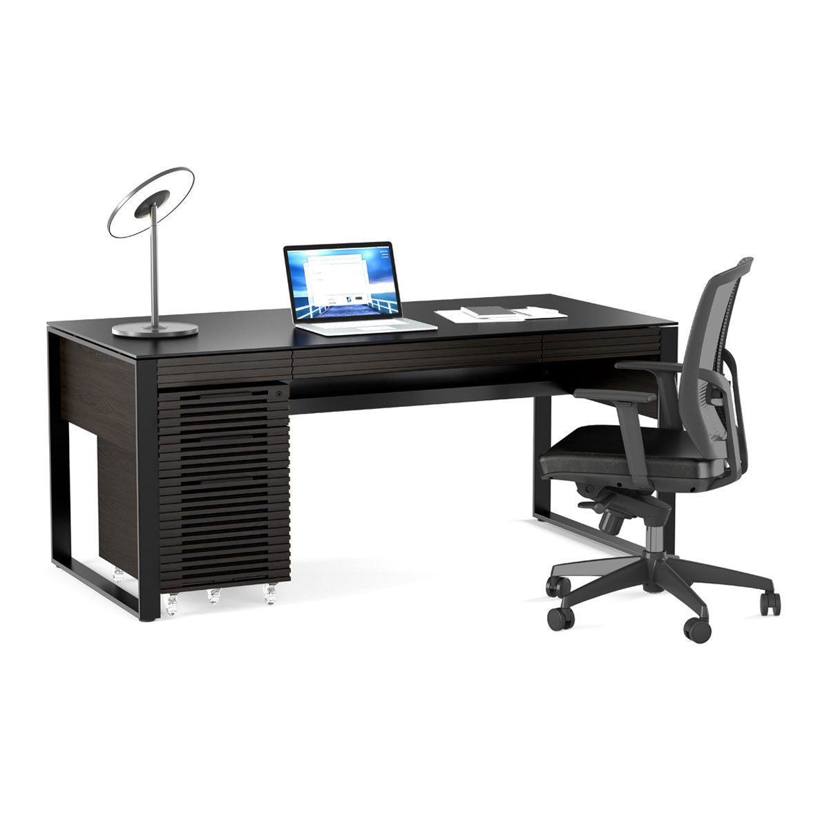 BDi Corridor™ 6521 Desk - Charcoal Stained Ash - Affordable Modern Furniture at By Design 