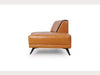 Moroni Casablanca 581 Sectional Sofa + Ottoman in Desert sand, Top grain leather - Affordable Modern Furniture at By Design 