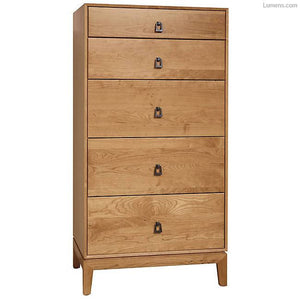 Mansfield 5 Drawer Narrow Chest by Copeland Furniture - Affordable Modern Furniture at By Design 